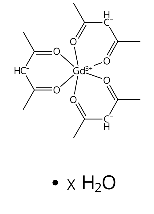 Gadolinium(III) acetylacetonate hydrate - CAS:64438-54-6 - Gd(acac)3, Tris(acetylacetonato)gadolinium hydrate, 2,4-Pentanedione gadolinium(III) derivative